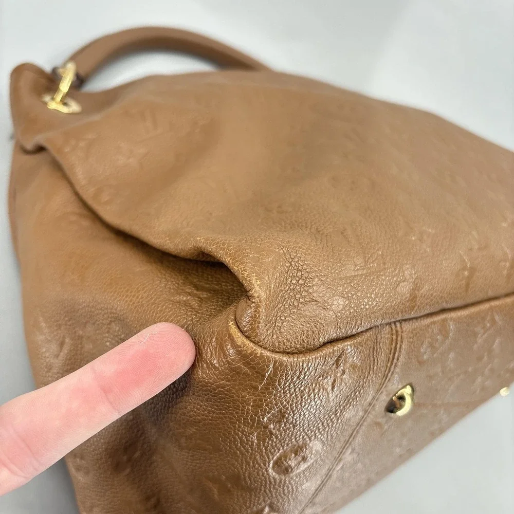 Louis Vuitton Bag Womens Large Brown Empreinte Leather Artsy Hobo Monogram